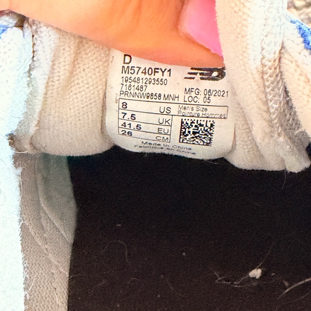 New Balance 57/40 Light Cliff Grey Multi Color M5740FY1 Men's Size 8 D Sneakers - Picture 6 of 6